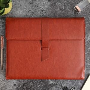 Professional Red Vegan Leather Padfolio Organizer